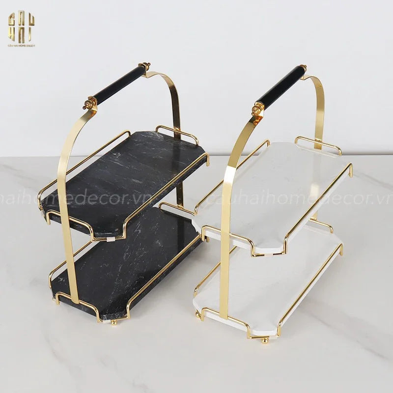 HAUTE FOLIE - KỆ ĐÁ BLACK MARBLE 2 TẦNG - MANOR