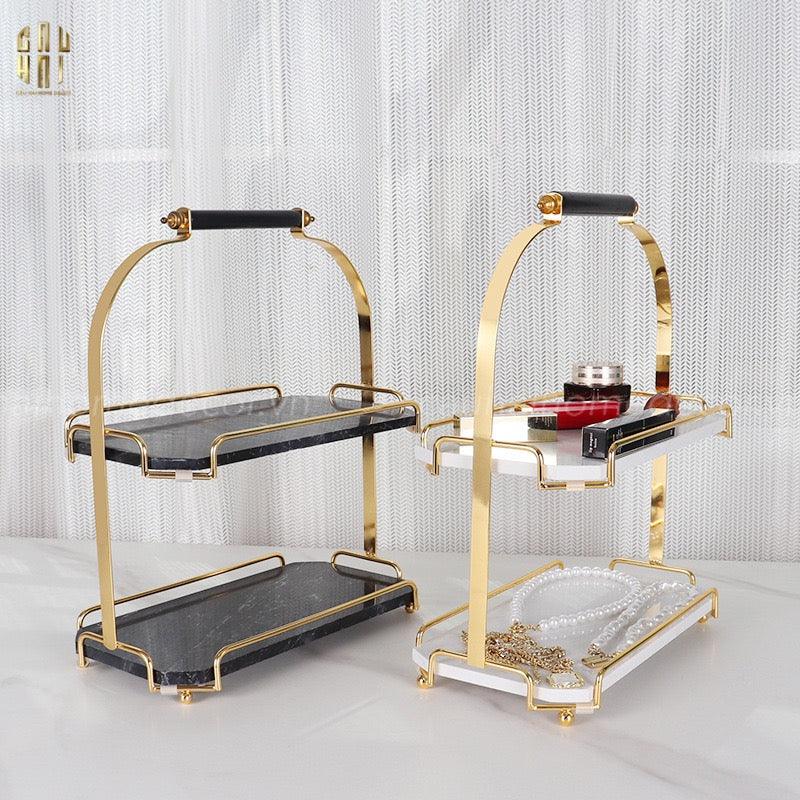 HAUTE FOLIE - KỆ ĐÁ BLACK MARBLE 2 TẦNG - MANOR