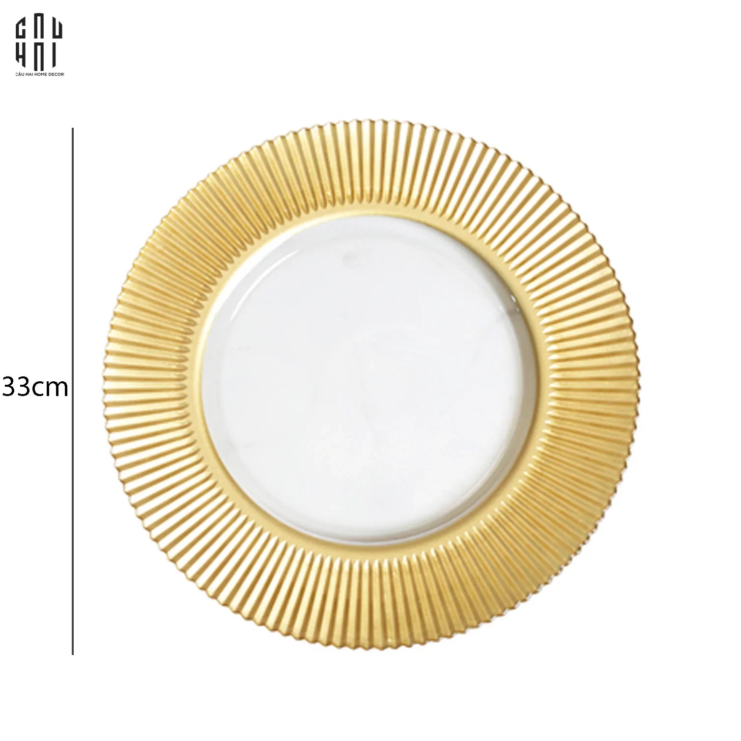 HERA DINNER FLAT PLATE 33CM SS25-CẬU HAI HOME DECOR