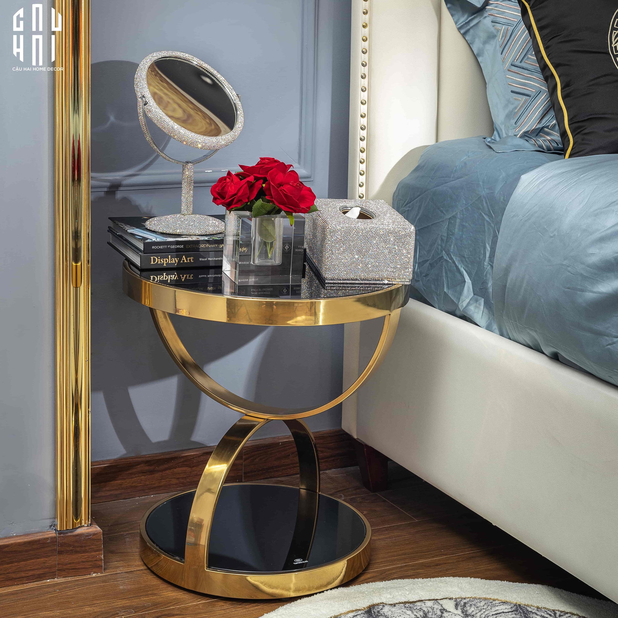 HOME COUTURE - BÀN SOFA GÓC CAO CẤP ORCHARD - SIDE TABLE SS25-CẬU HAI HOME DECOR