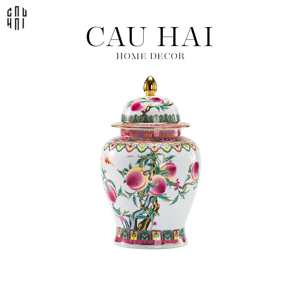 HOME COUTURE - BÌNH HOA PORCELAIN PEACH PATTERNS SS25