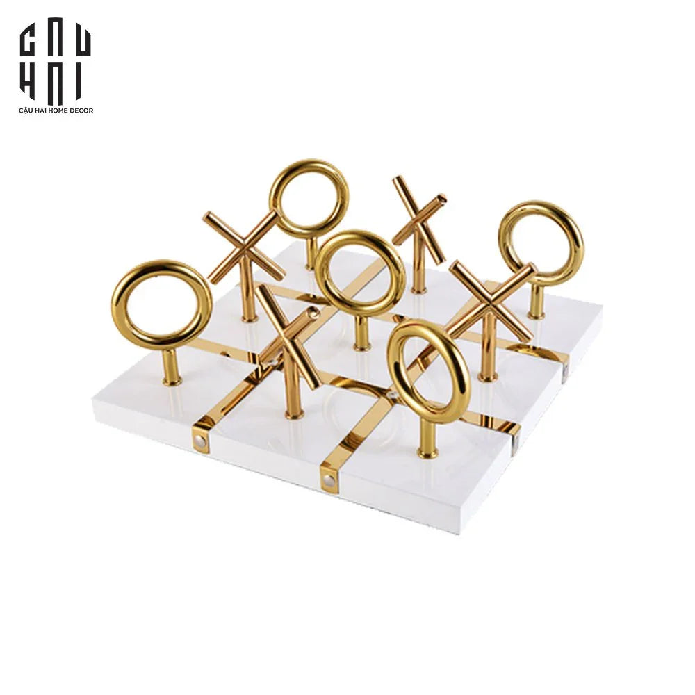 HOME COUTURE - BOARD GAME - STANDING LUXURY TIC TAC TOE FW25-CẬU HAI HOME DECOR