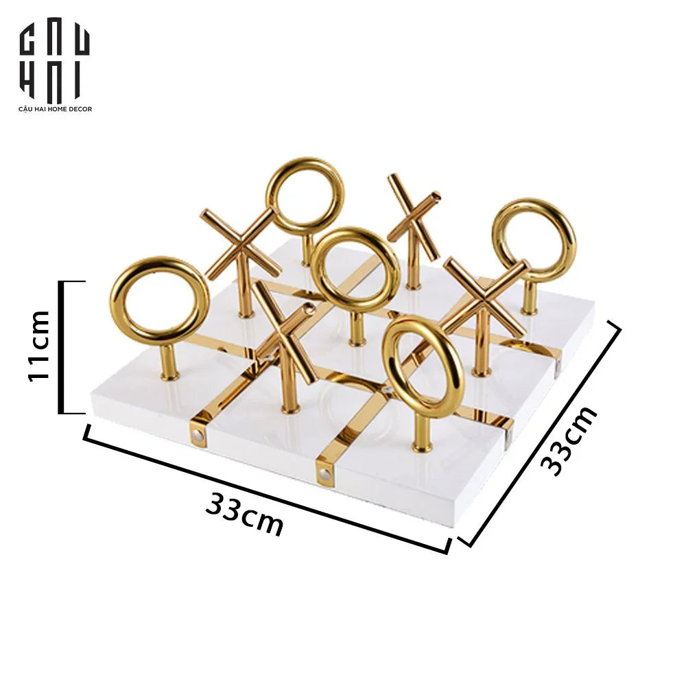 HOME COUTURE - BOARD GAME - STANDING LUXURY TIC TAC TOE FW25-CẬU HAI HOME DECOR
