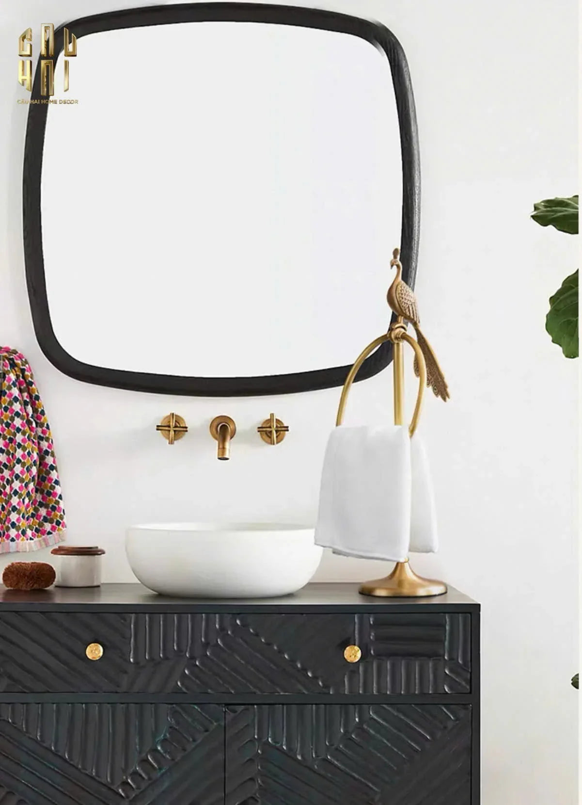 HOME COUTURE - GIÁ TREO KHĂN GOLDEN BRONZE PEAFOWL SS25