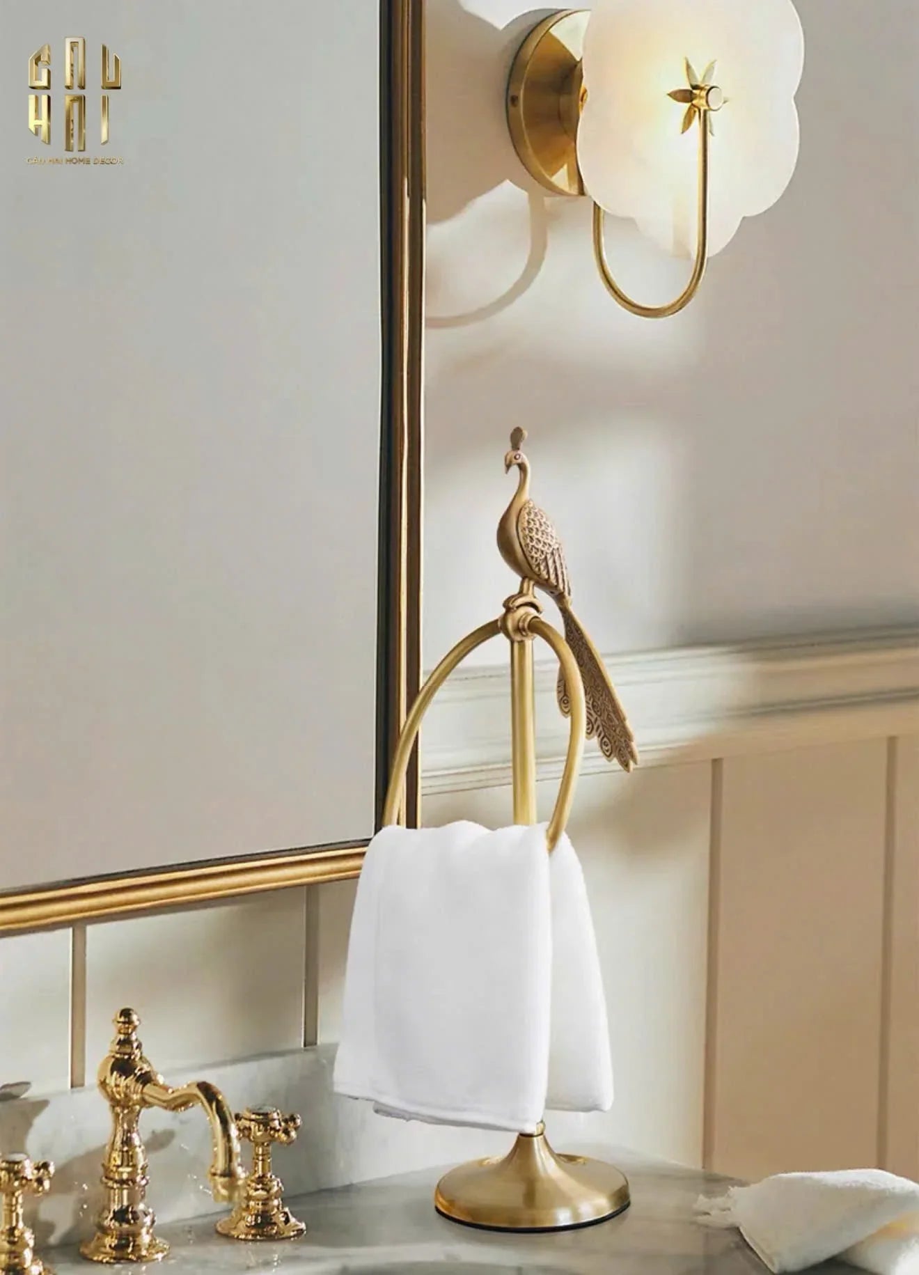 HOME COUTURE - GIÁ TREO KHĂN GOLDEN BRONZE PEAFOWL SS25