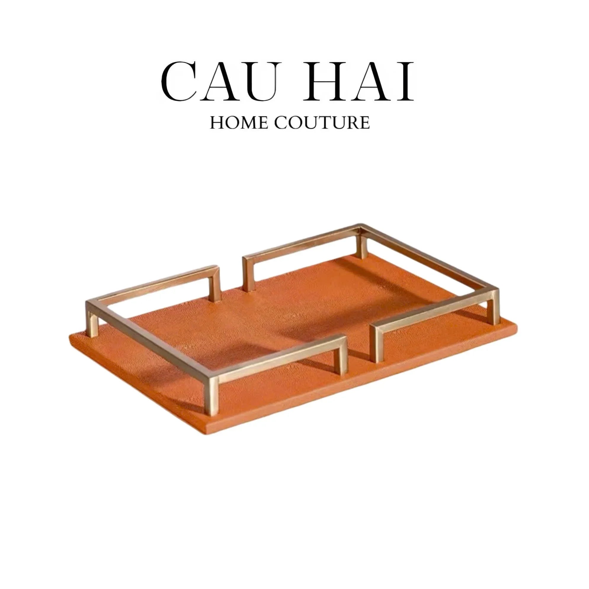 HOME COUTURE - KHAY DA TERRA LUXE LEATHER TRAY.