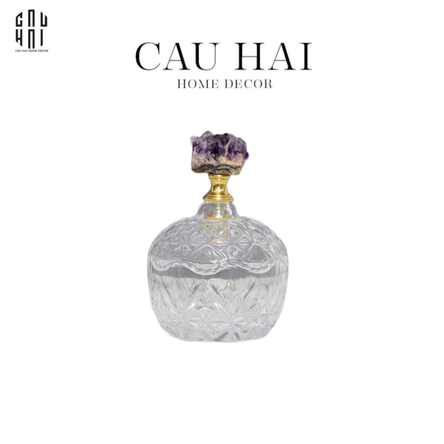HOME COUTURE - LỌ KẸO AMETHYST CRYSTAL LUMIÈRE SS25 - CẬU HAI HOME DECOR