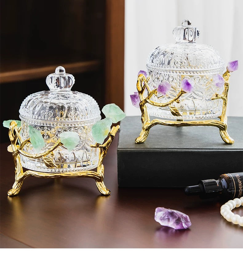 HOME COUTURE - LỌ KẸO BRASSON CRYSTAL JEWELRY DELIGHT - AVENTURINE SS25 - CẬU HAI HOME DECOR