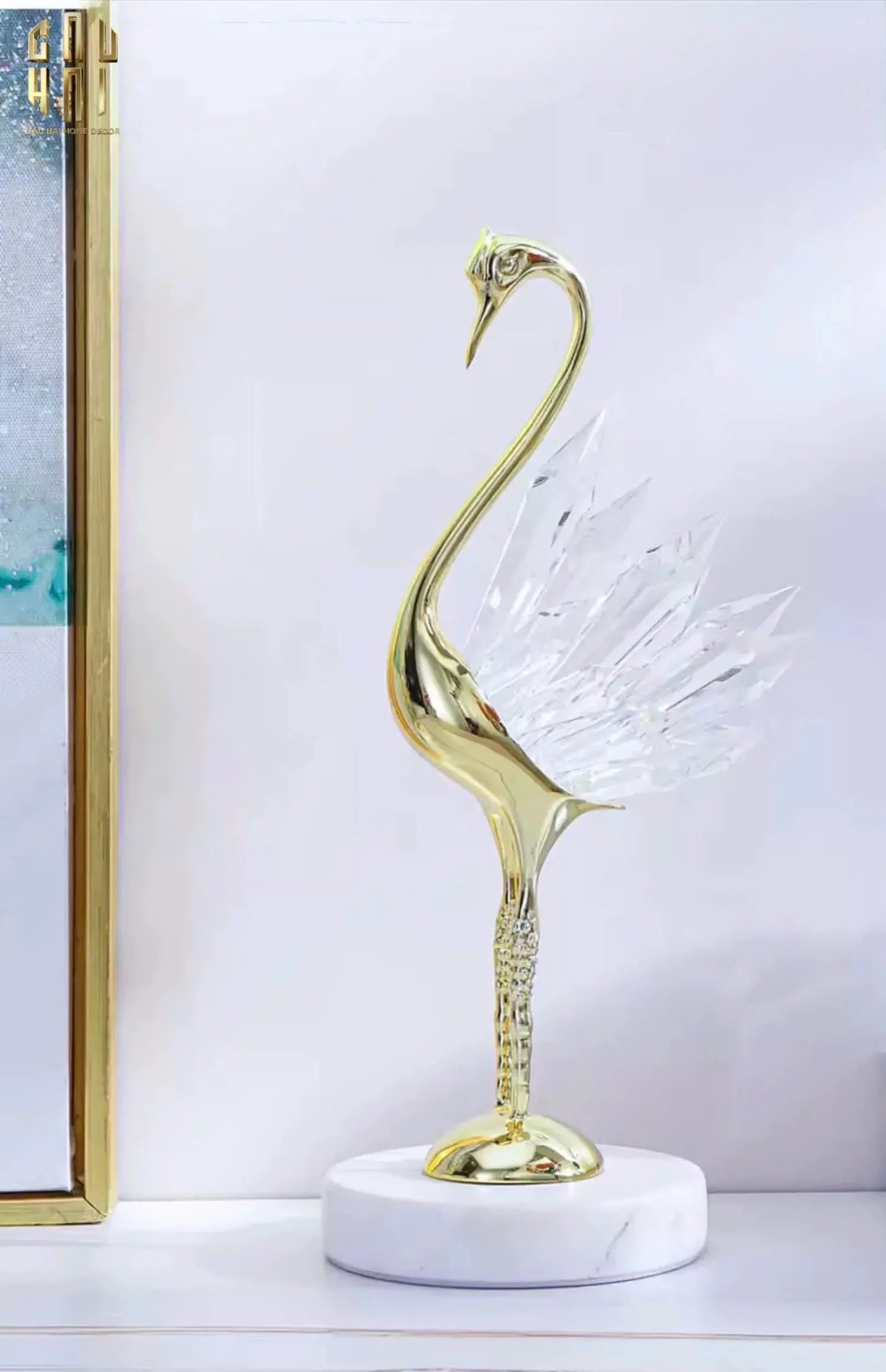 HOME COUTURE - SET 2 TƯỢNG ĐÀ ĐIỂU PHA LÊ - LES CRISTAUX OSTRICH