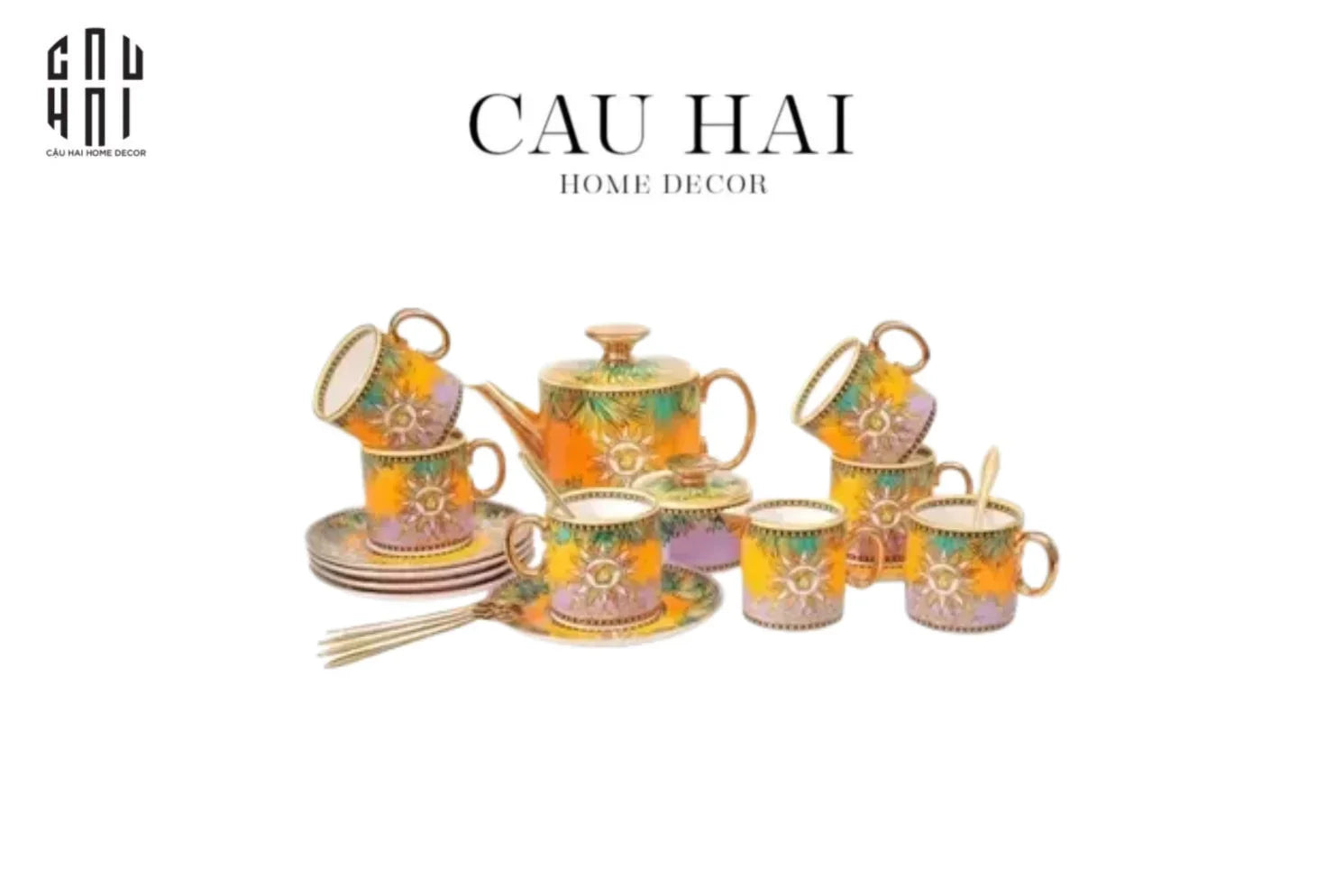 HOME COUTURE - SET BÌNH TRÀ JUNGLE ANIMALIER 21PCS SS25