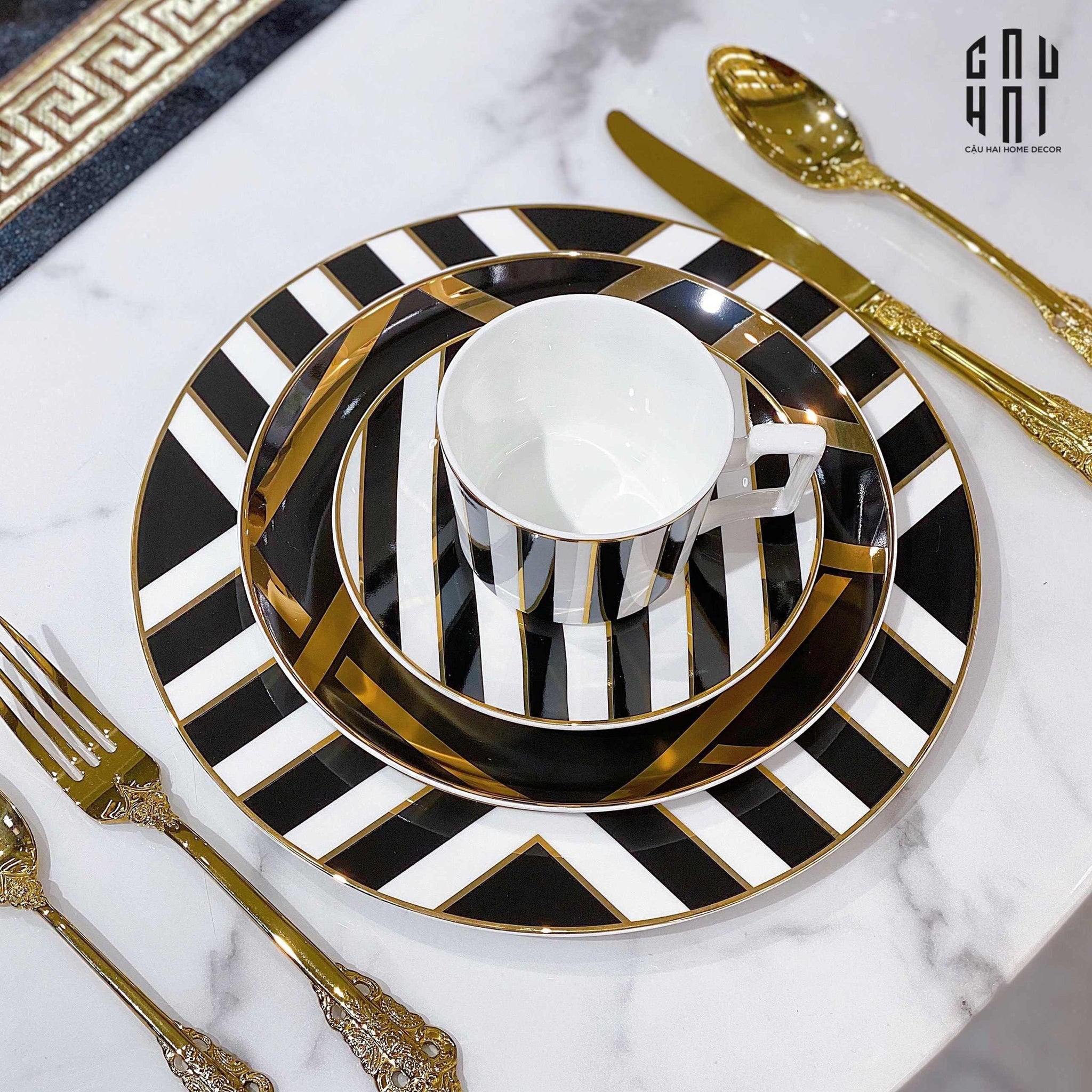 HOME COUTURE - SET ĐĨA ÂU - HARLEY BANQUET DINNER SET. SS25-CẬU HAI HOME DECOR