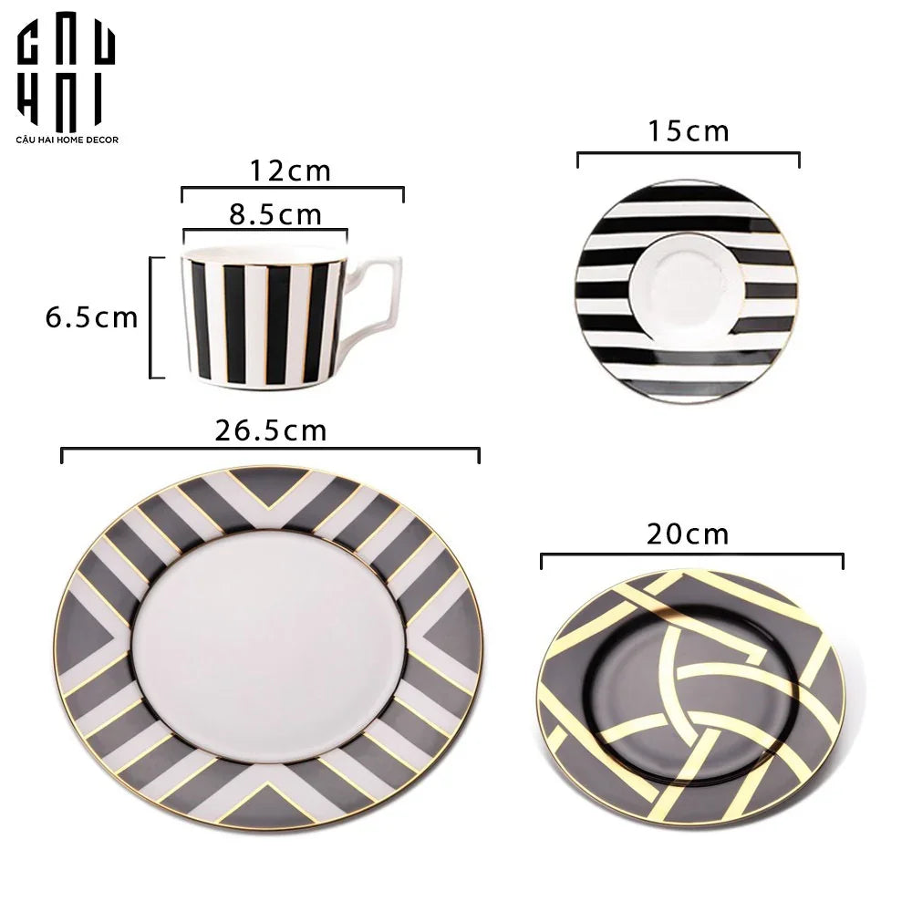 HOME COUTURE - SET ĐĨA ÂU - HARLEY BANQUET DINNER SET. SS25-CẬU HAI HOME DECOR