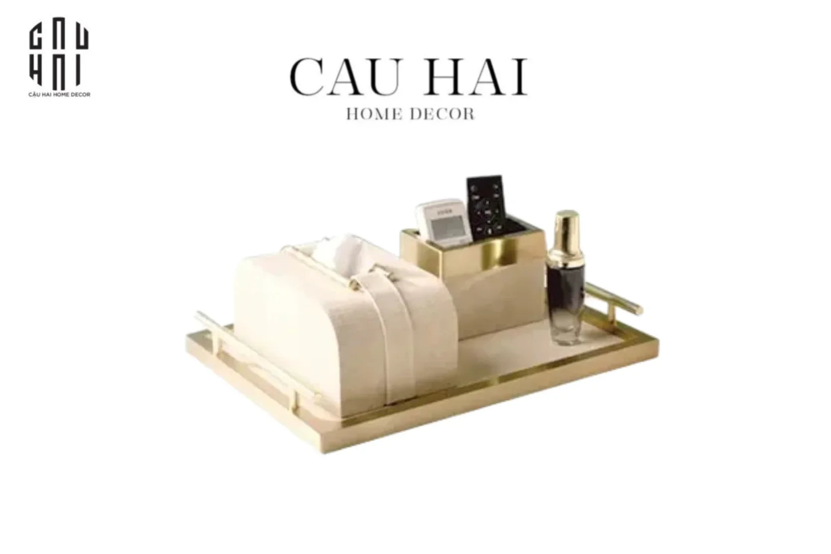 HOME COUTURE - SET KHAY HỘP GIẤY DA BAMBOO 3PCS SS25