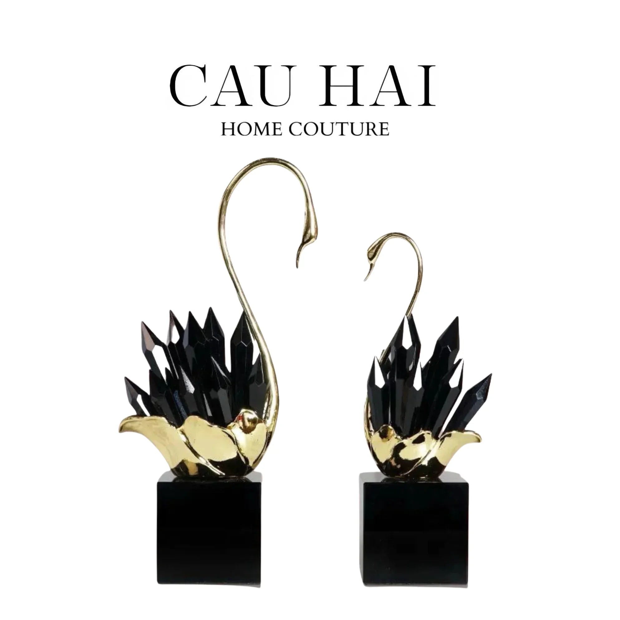 HOME COUTURE - SET TƯỢNG THIÊN NGA BLACK CRYSTAL H24/29