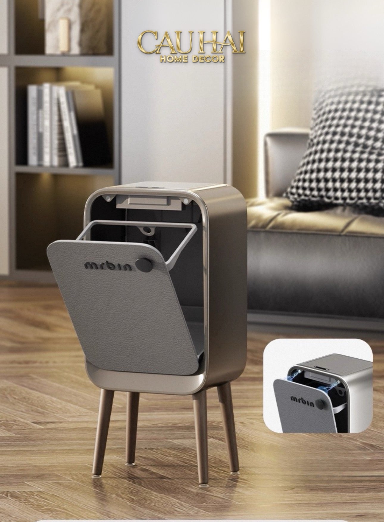 HOME COUTURE - THÙNG RÁC MR BIN AUTOMATIC 20L-2- Cậu Hai Home Decor