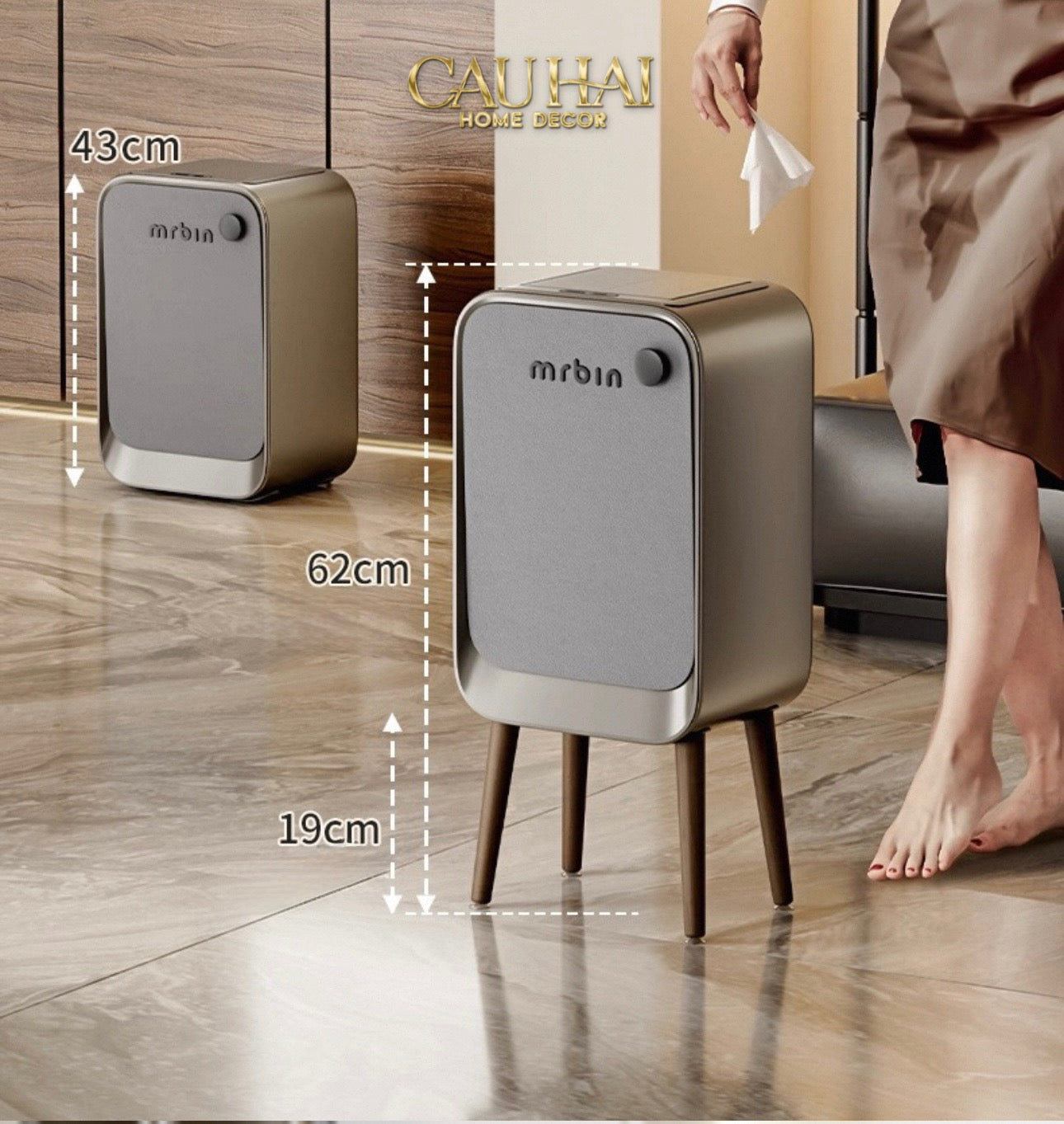 HOME COUTURE - THÙNG RÁC MR BIN AUTOMATIC 20L-CẬU HAI HOME DECOR