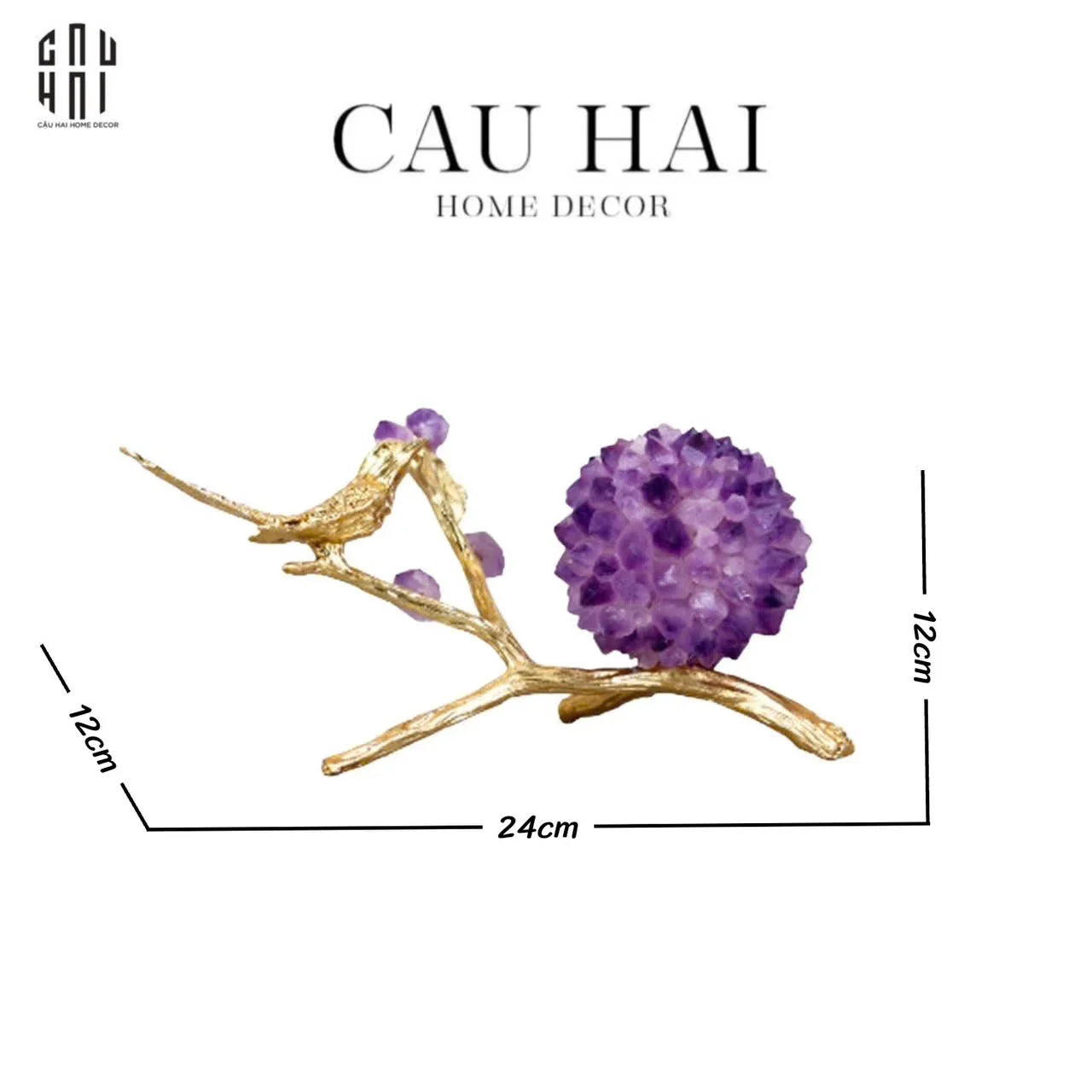 HOME COUTURE - TƯỢNG CHIM SƠN CA NIGHTINGALE AMETHYST