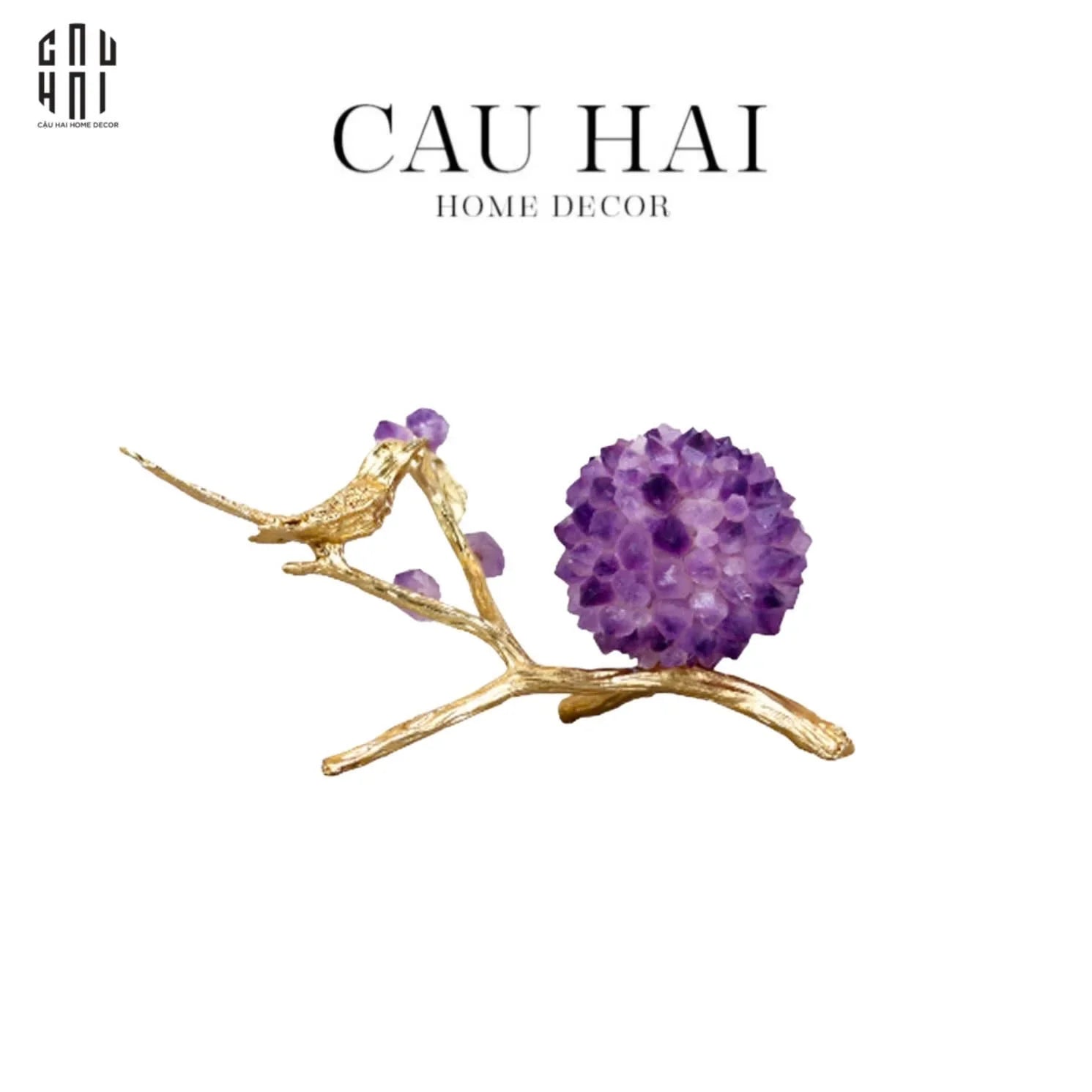HOME COUTURE - TƯỢNG CHIM SƠN CA NIGHTINGALE AMETHYST