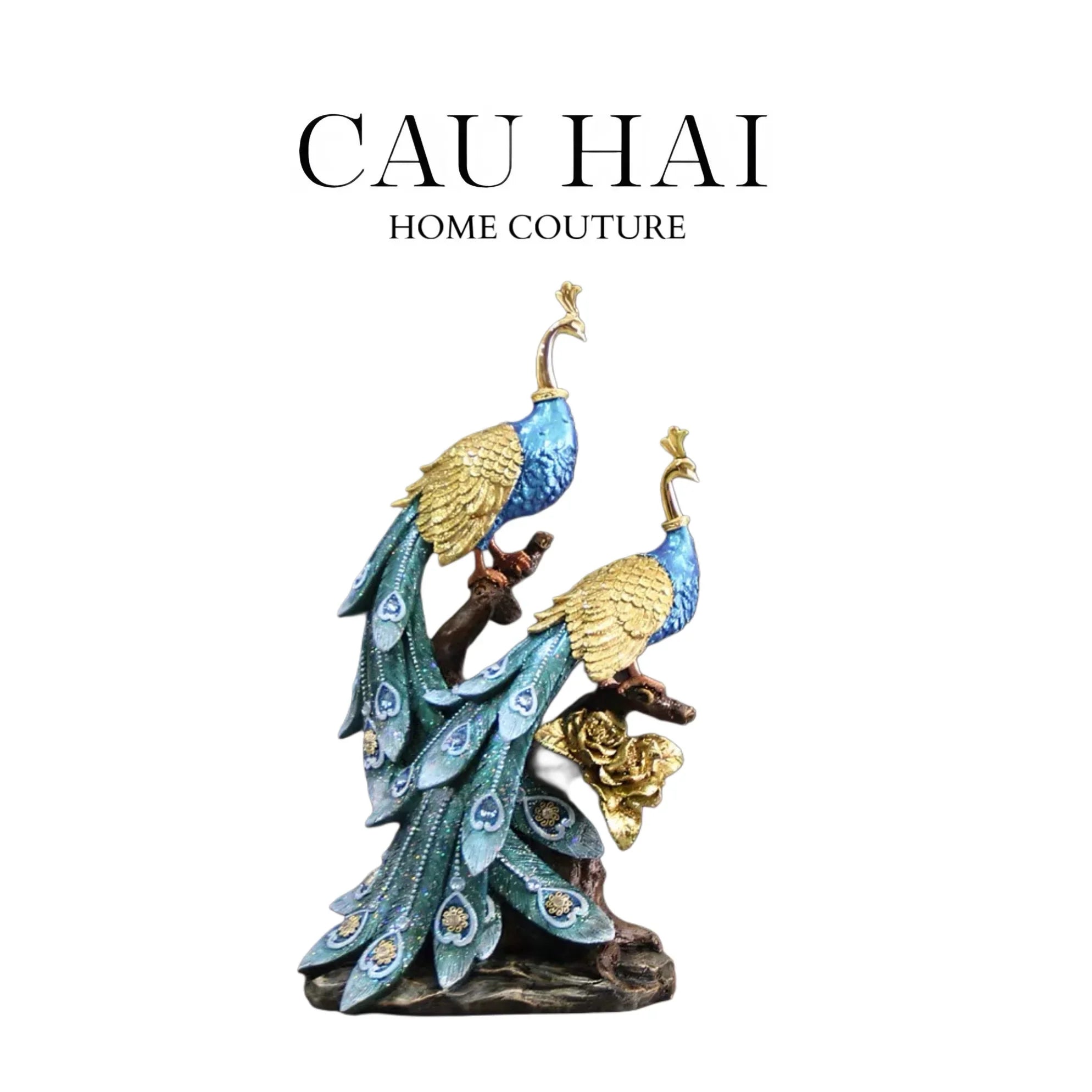 HOME COUTURE - TƯỢNG ĐÔI KHỔNG TƯỚC ROYAL PLUMAGE - BLEU NUIT