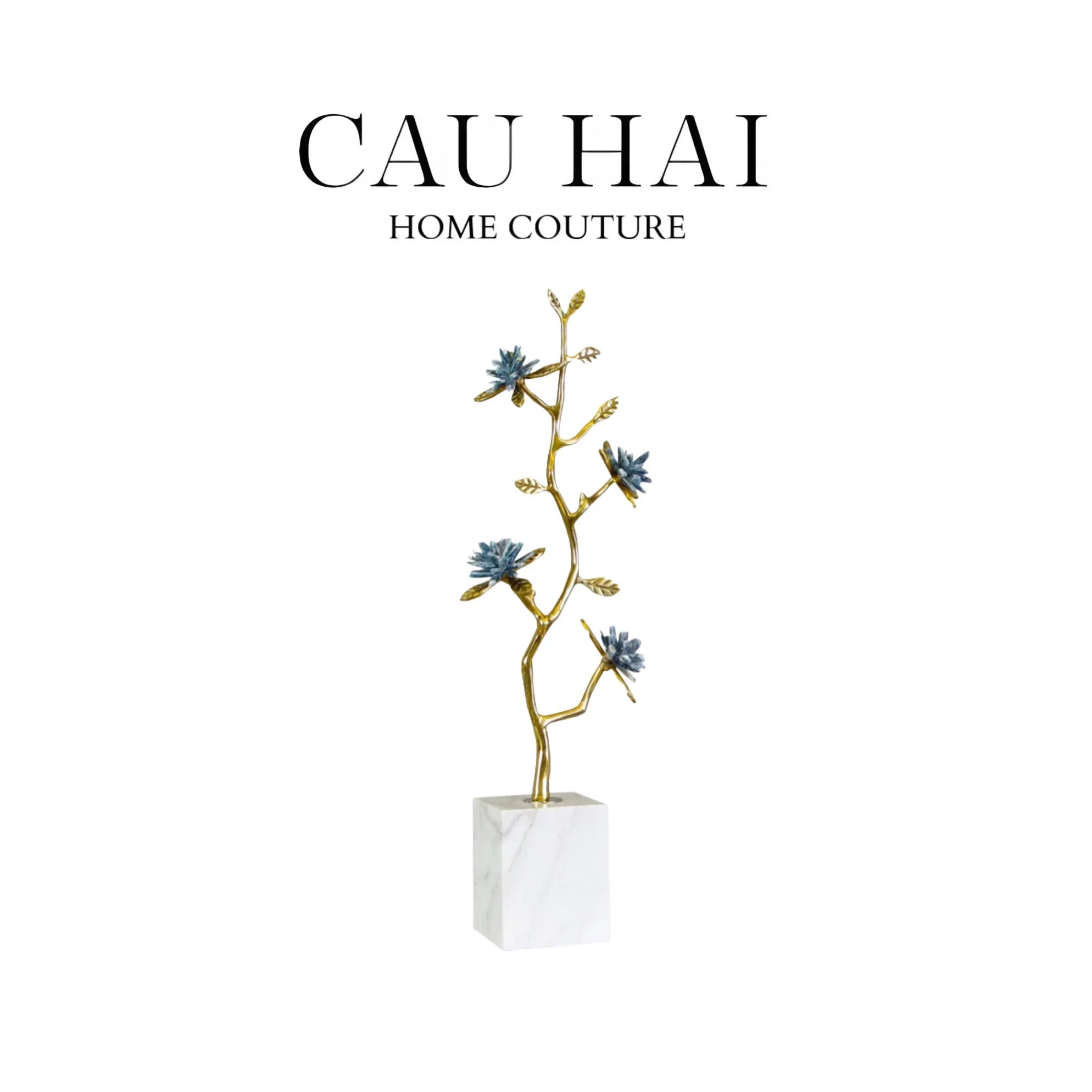 HOME COUTURE - TƯỢNG ĐỒNG ĐÁ QUÝ SKY QUARTZ FLORAL