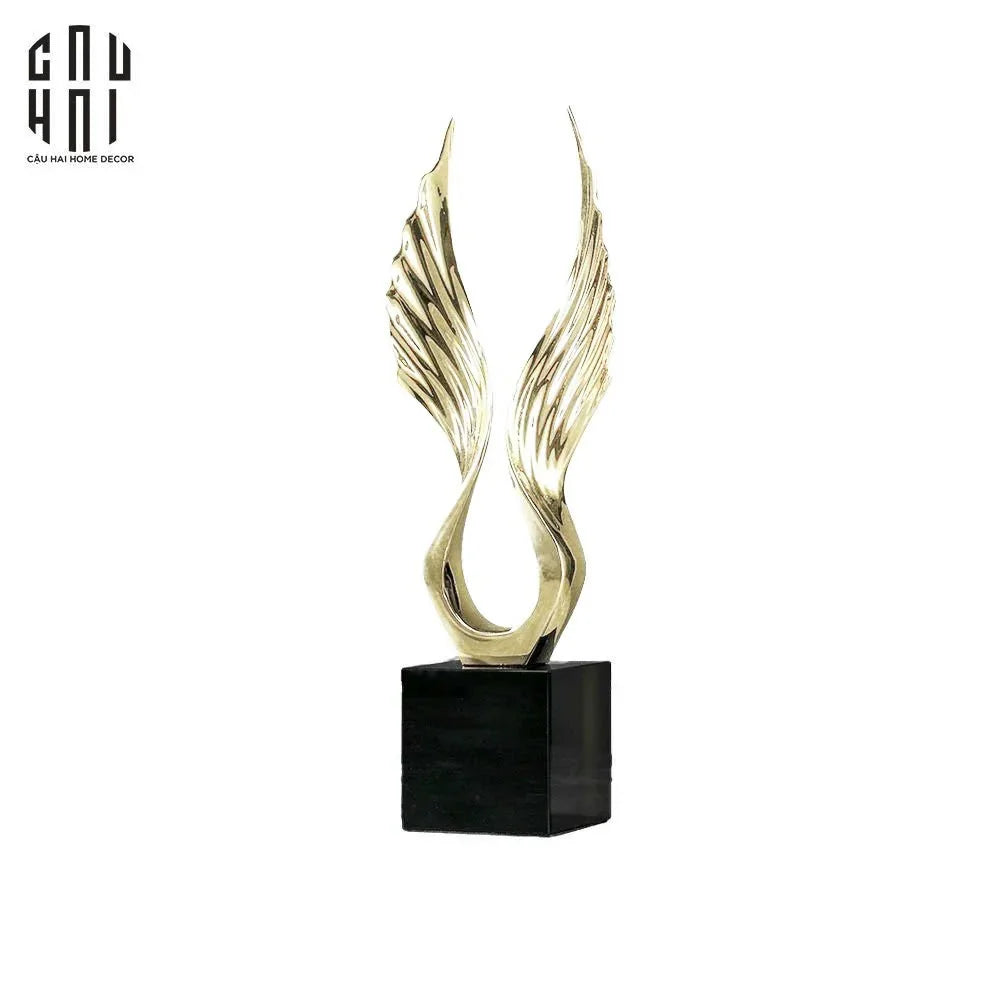 HOME COUTURE - TƯỢNG ĐỒNG FLAMING WINGS - BẢN PHA LÊ ĐEN ĐẶC BIỆT FW25-CẬU HAI HOME DECOR