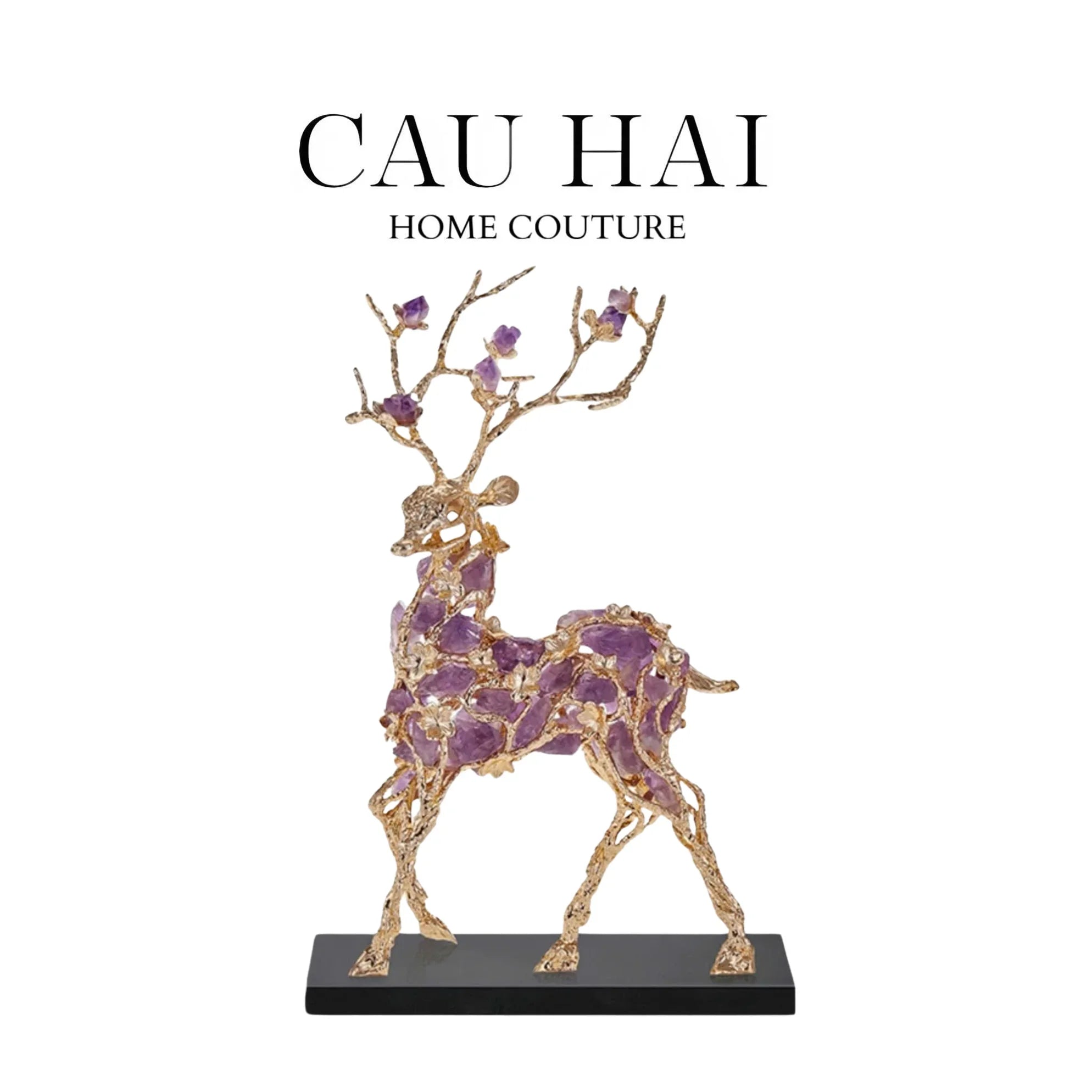 HOME COUTURE - TƯỢNG HƯƠU ĐÁ QUÝ SENTINEL PRIME JEWELRY ELK - H44