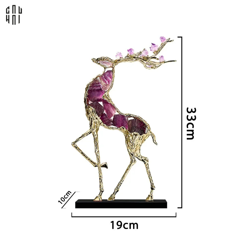 HOME COUTURE - TƯỢNG HƯƠU ĐỒNG ĐÁ QUÝ STANDING GODDESS ELK SS25