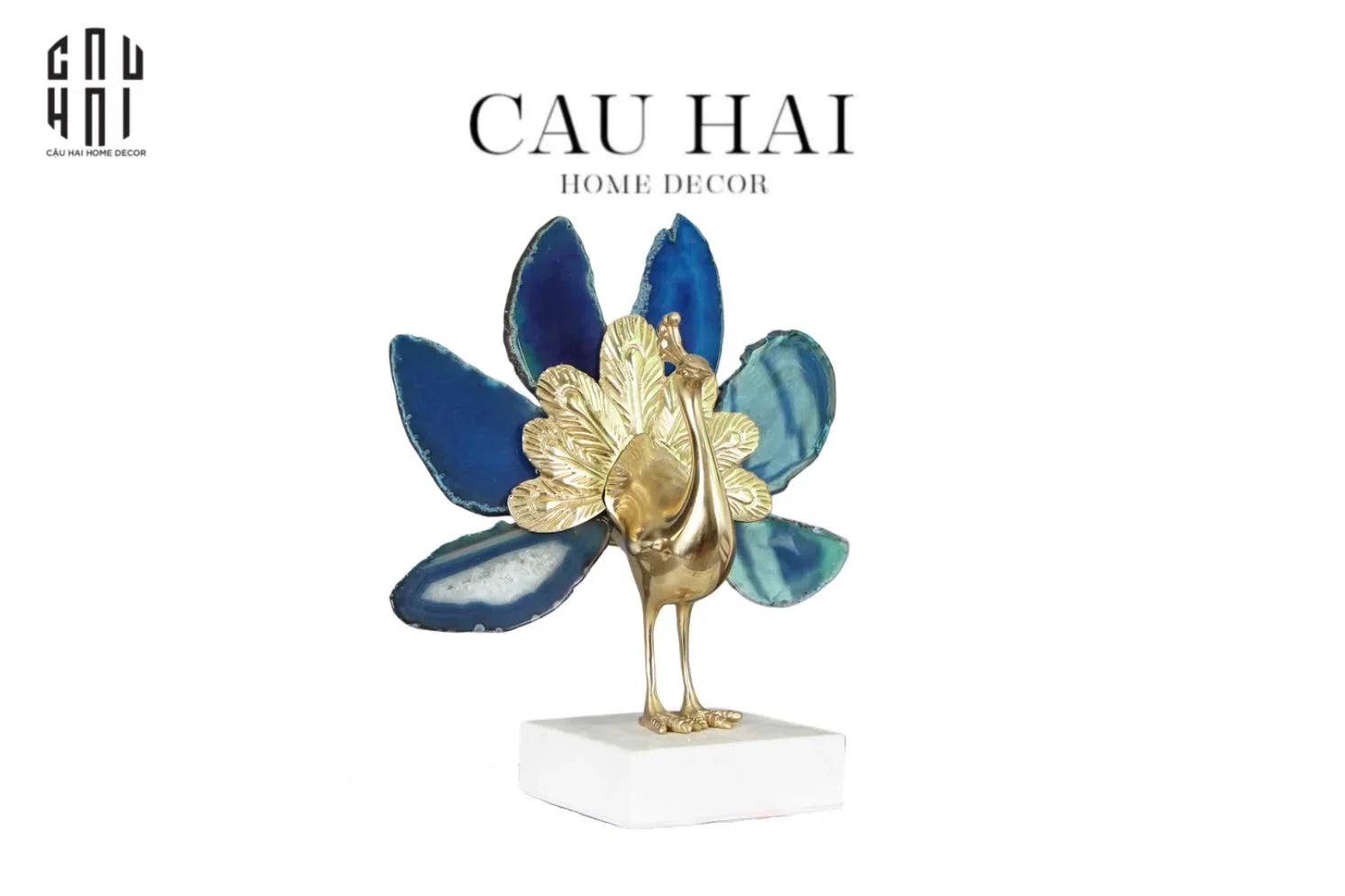 HOME COUTURE - TƯỢNG KIM KHỔNG TƯỚC BRASSON JEWELRY THE VANITY OF HERA SS25-CẬU HAI HOME DECOR