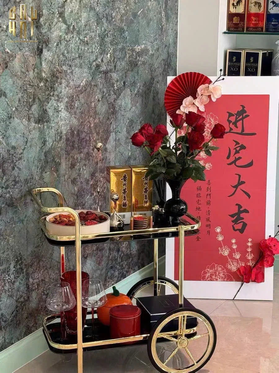 HOME COUTURE - XE ĐẨY QUẦY BAR HEMINGWAY TROLLEY - BLACK MIRROR
