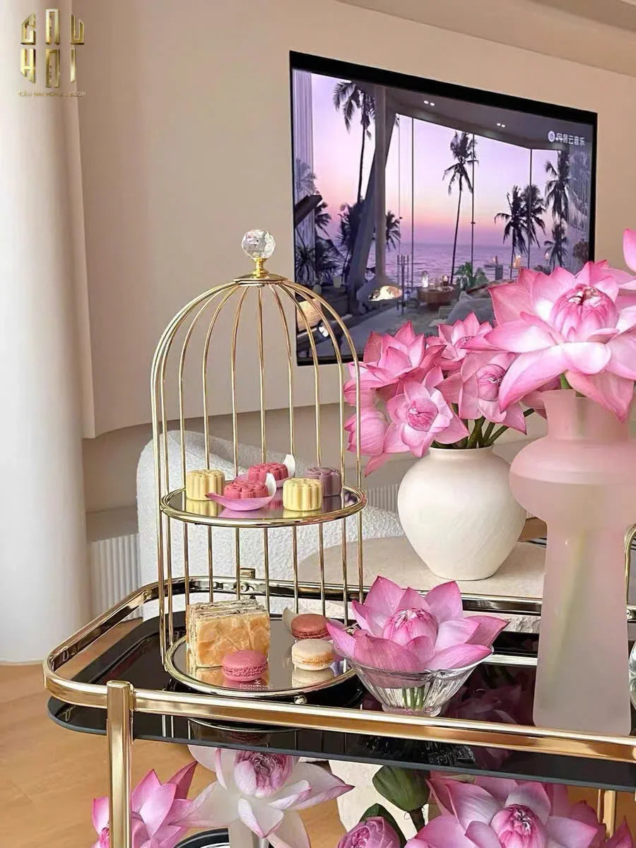 HOME COUTURE - XE ĐẨY QUẦY BAR HEMINGWAY TROLLEY - BLACK MIRROR