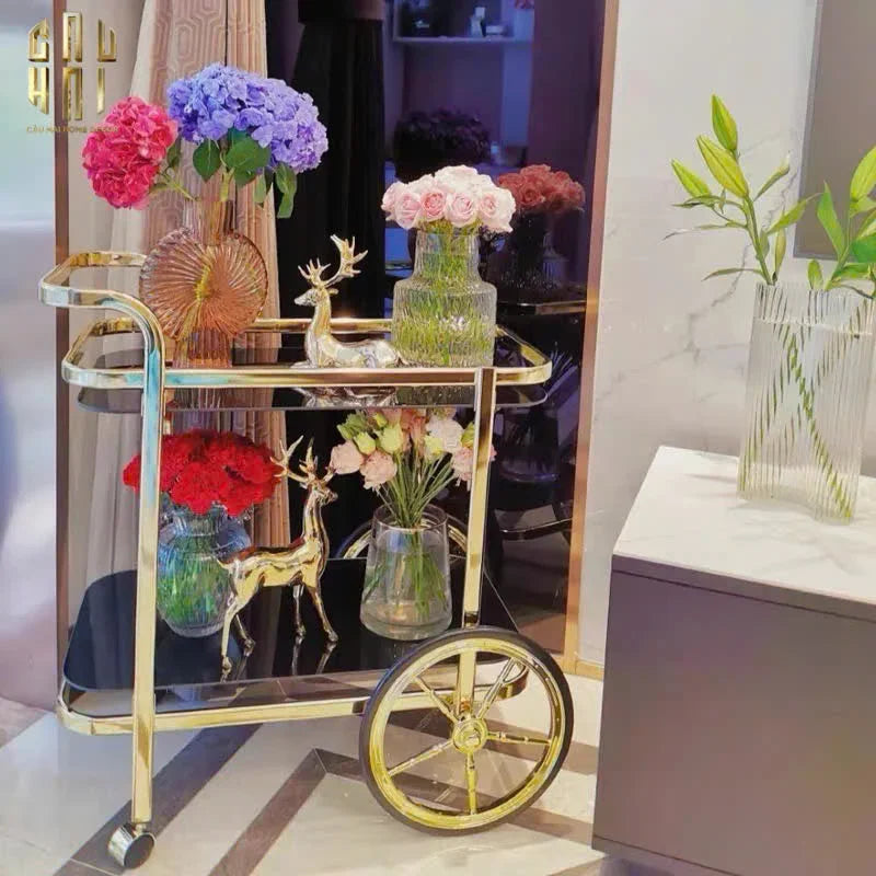 HOME COUTURE - XE ĐẨY QUẦY BAR HEMINGWAY TROLLEY - BLACK MIRROR