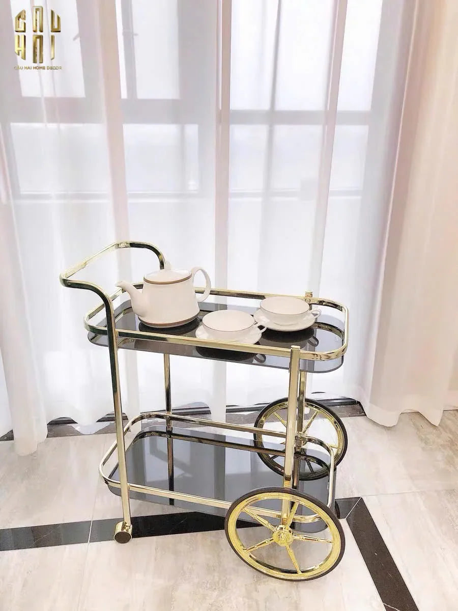 HOME COUTURE - XE ĐẨY QUẦY BAR HEMINGWAY TROLLEY - BLACK MIRROR