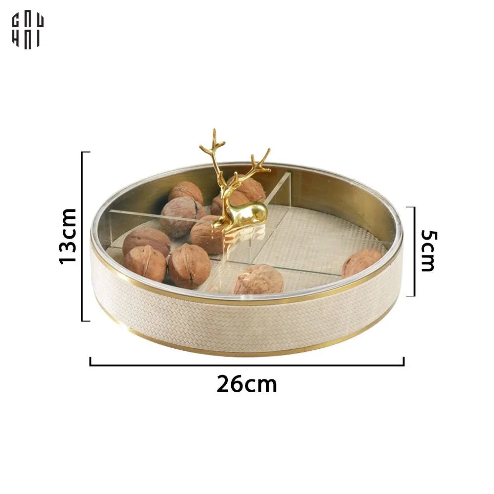 HỘP BÁNH MỨT LEATHER - BEIGE LAYING ALLEY-CẬU HAI HOME DECOR