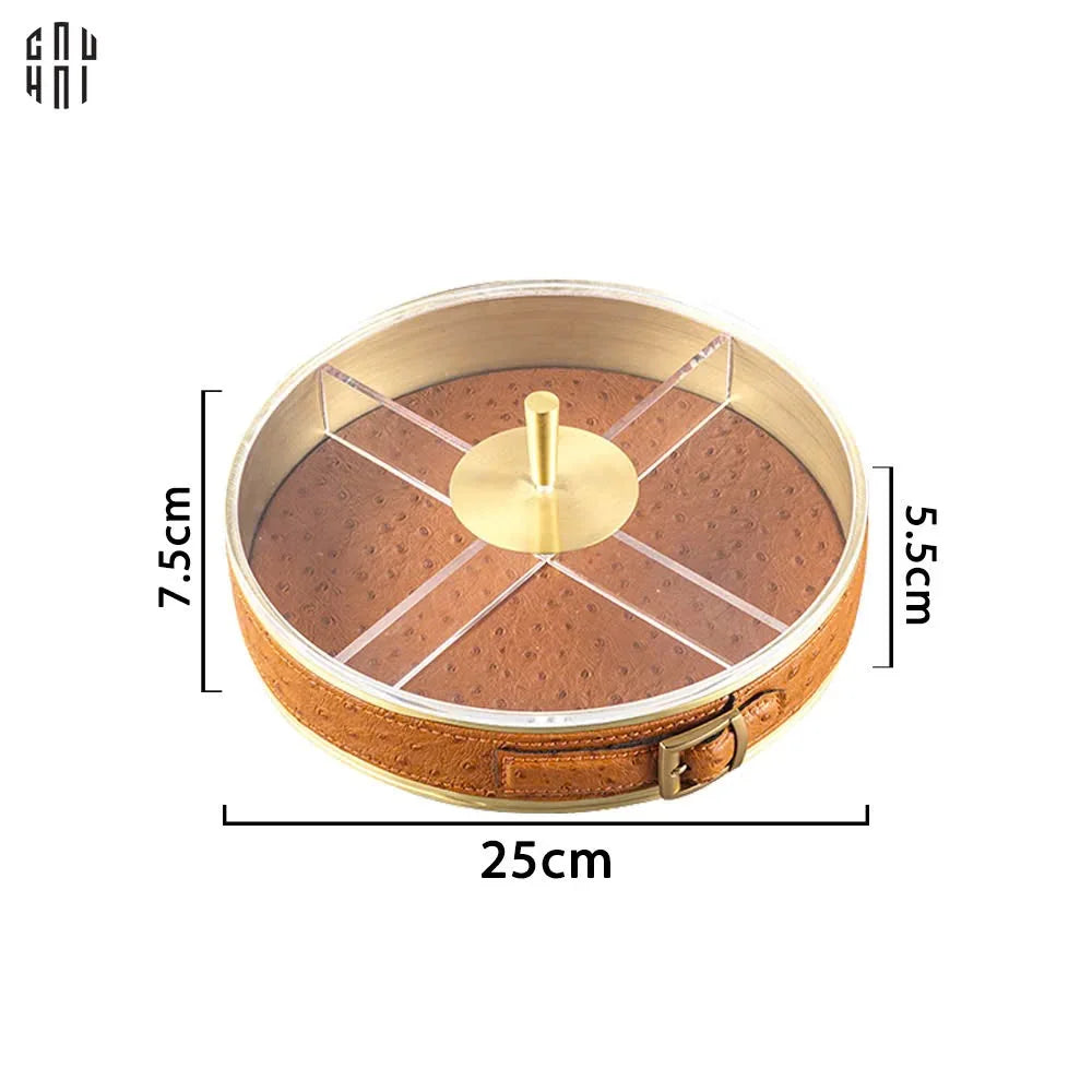 HỘP BÁNH MỨT LEATHER BRASSON ANTONIO-CẬU HAI HOME DECOR