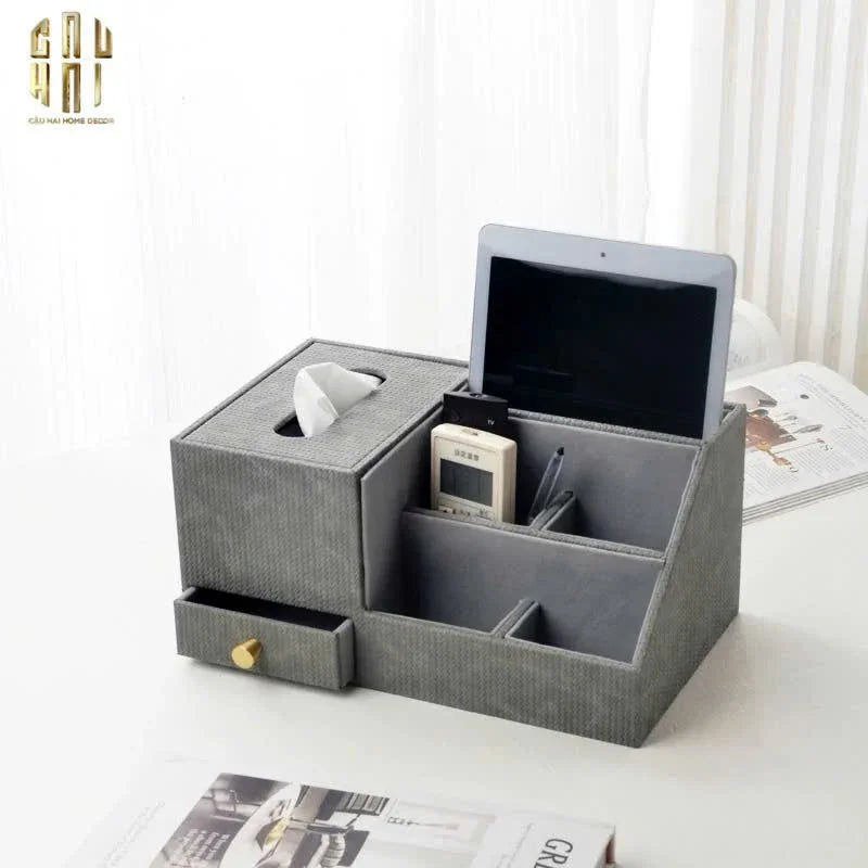 HỘP GIẤY NHUNG ĐA NĂNG GRIS PERLE AUTHENTIQUE SS25-CẬU HAI HOME DECOR