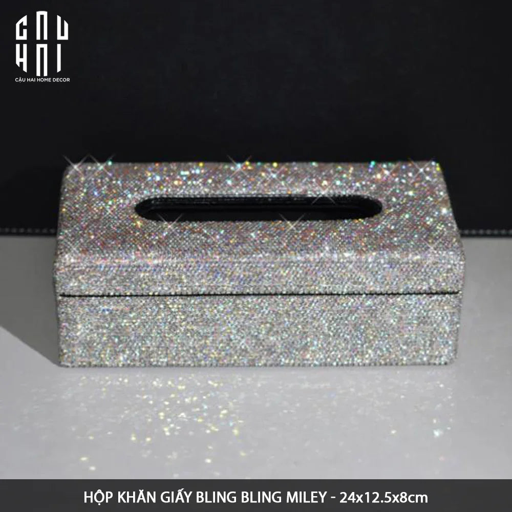 HỘP KHĂN GIẤY BLING BLING - MILEY-CẬU HAI HOME DECOR