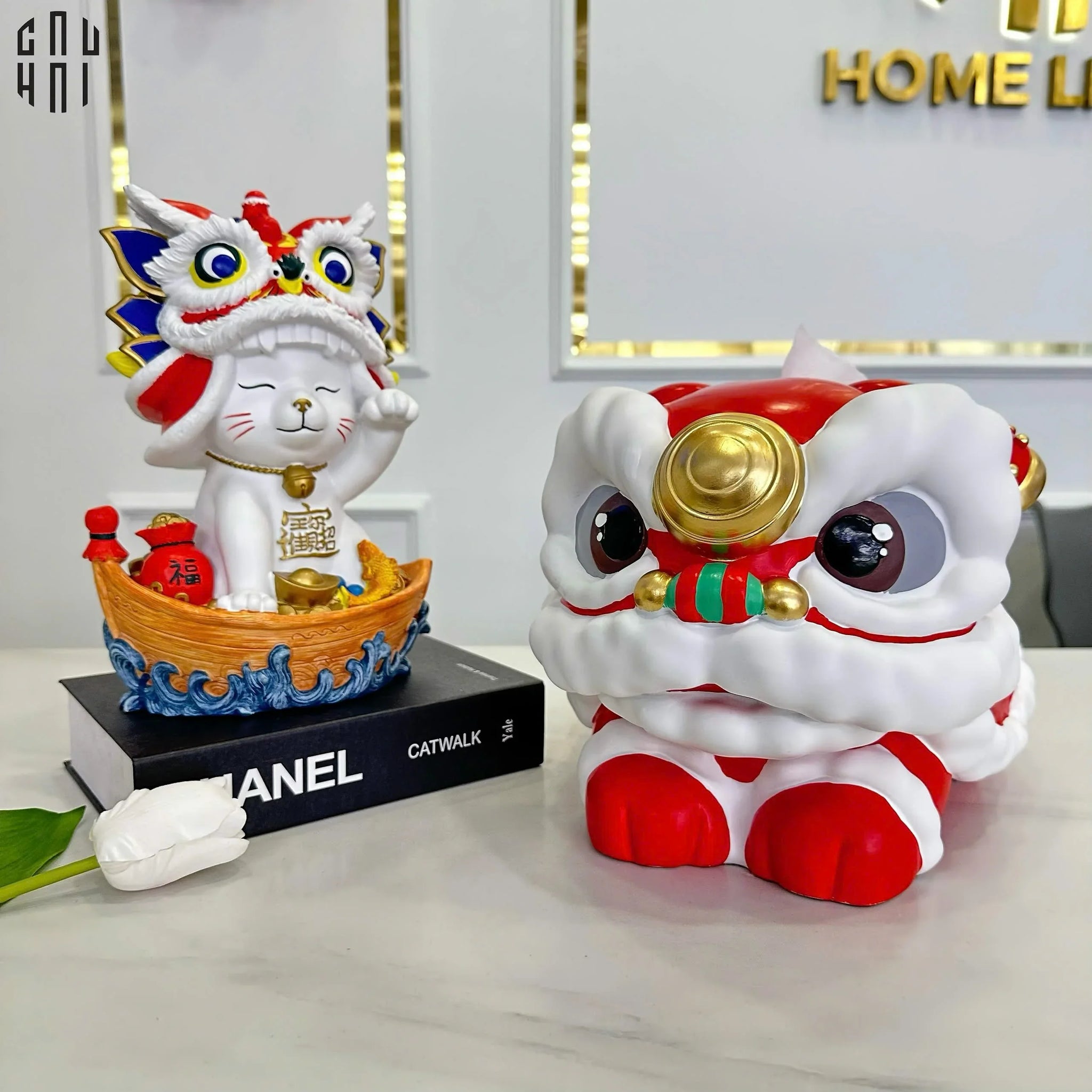 HỘP KHĂN GIẤY KỲ LÂN ĐỎ-CẬU HAI HOME DECOR