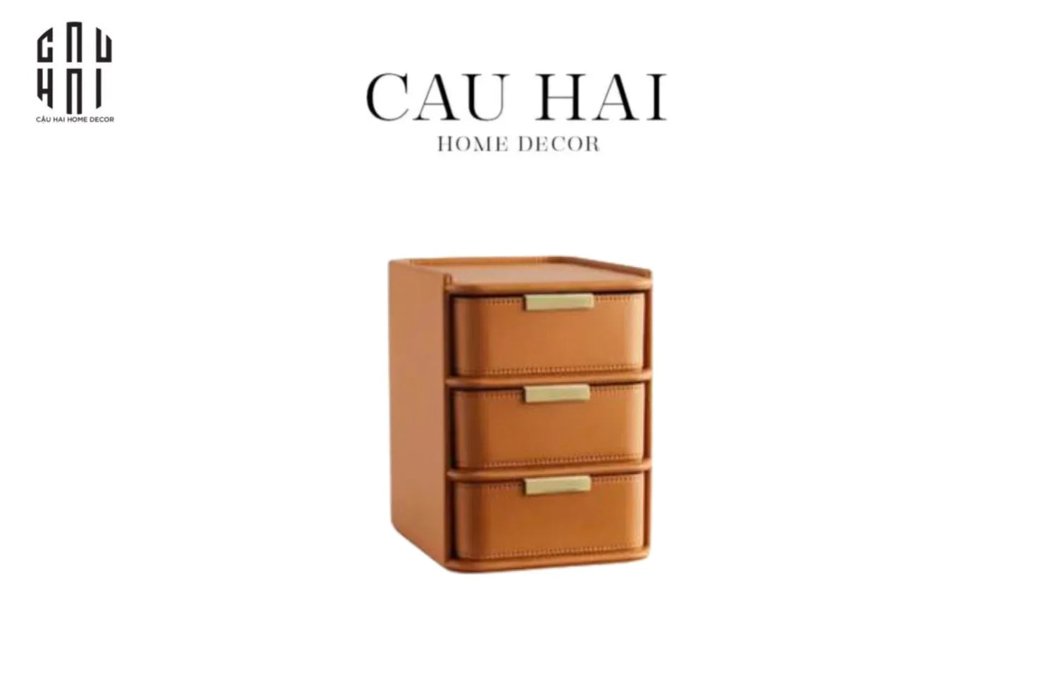 HỘP LƯU TRỮ DA PU ALEXANDER 3 TẦNG