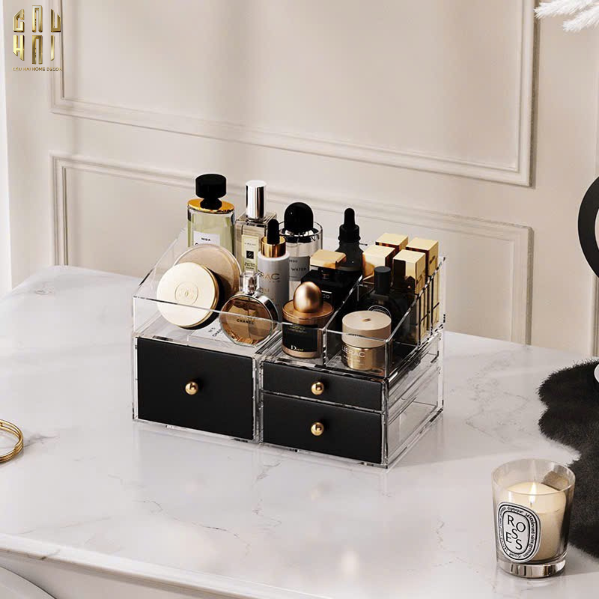 HỘP TRANG SỨC DA 2 IN 1 DUO ELEGANCE - LEATHER JEWELRY BOX