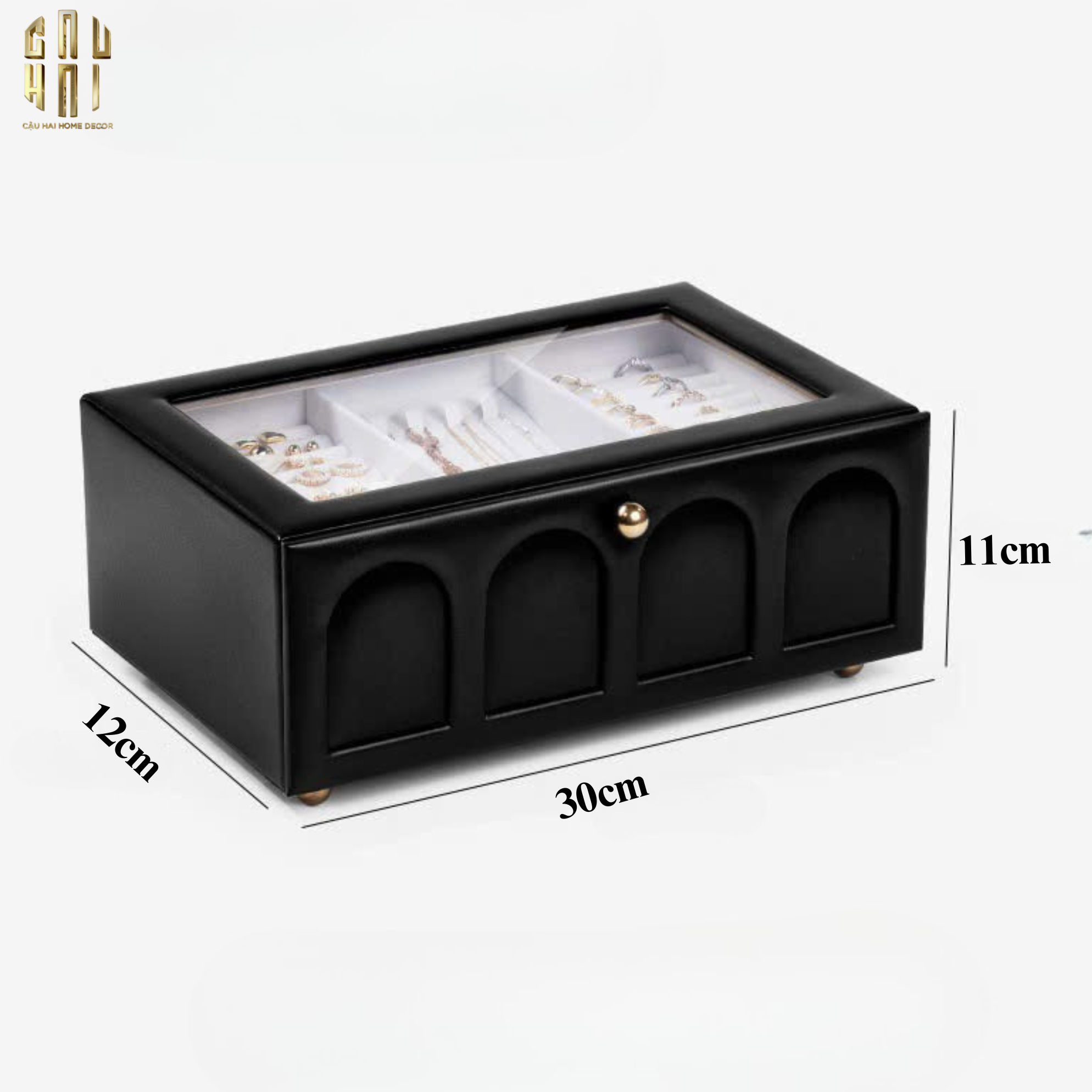 HỘP TRANG SỨC DA 2 IN 1 DUO ELEGANCE - LEATHER JEWELRY BOX