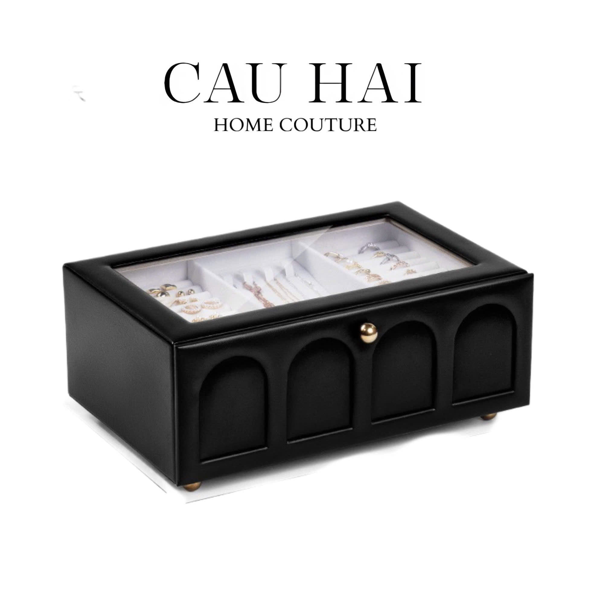 HỘP TRANG SỨC DA 2 IN 1 DUO ELEGANCE - LEATHER JEWELRY BOX