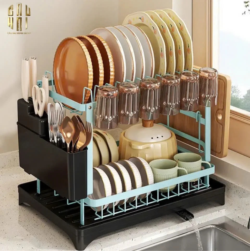 KỆ CHÉN DĨA - MINT-CẬU HAI HOME DECOR