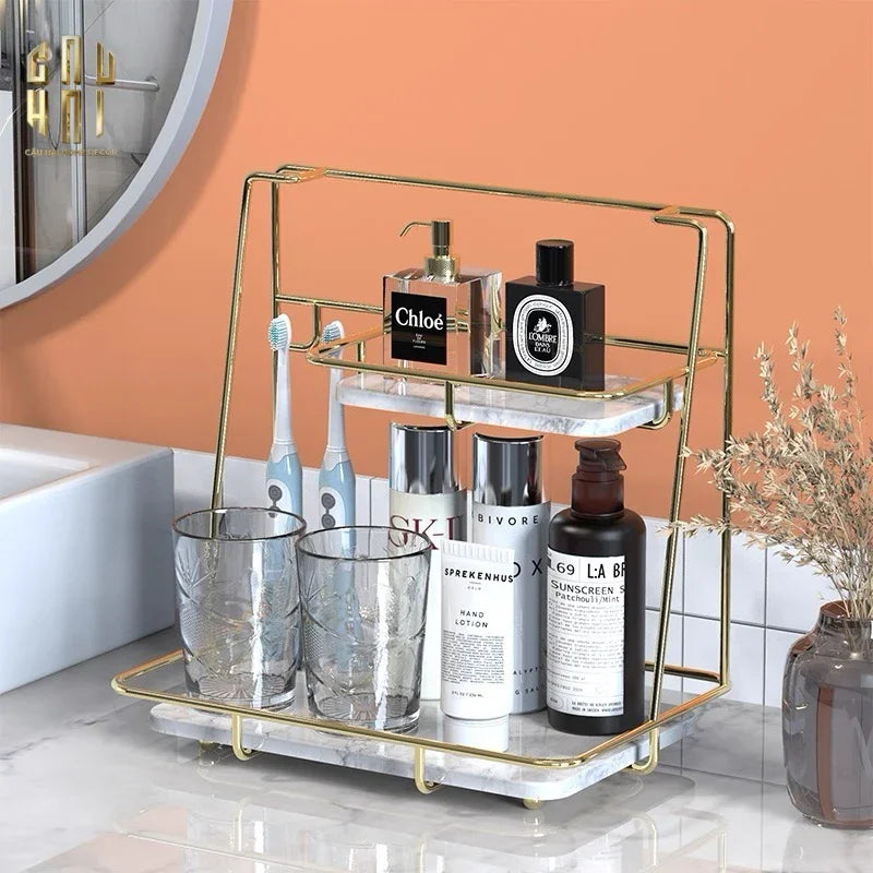 KỆ ĐÁ 2 TẦNG MARBLE TRẮNG STEPS