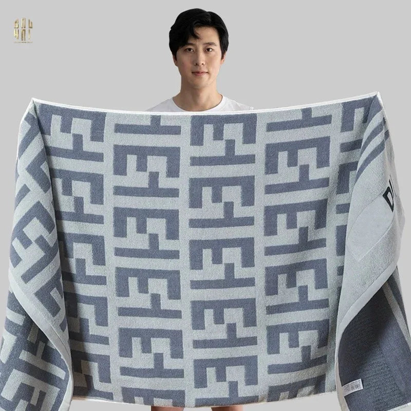 KHĂN TẮM 70x140 - FANCY BATH TOWEL - GRIS-CẬU HAI HOME DECOR