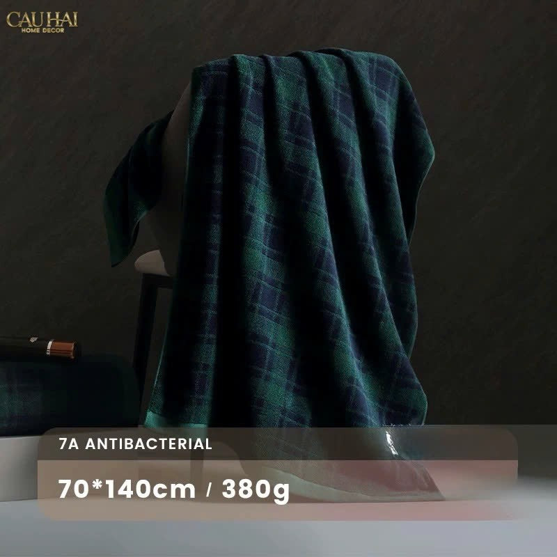 KHĂN TẮM 70X140 - MOTIF À CARREAU PREMIUM BATH TOWEL-11- Cậu Hai Home Decor