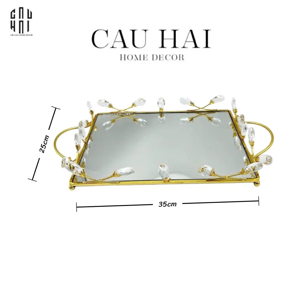 KHAY GƯƠNG FLEUR DE GLACE 25x35
