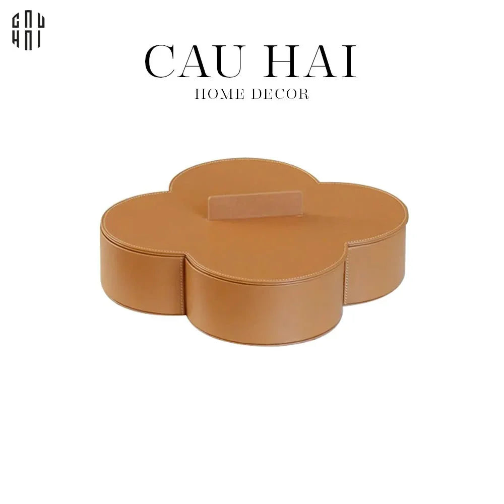 KHAY MỨT DA BROWNIE LEATHER LOUIS SS25-CẬU HAI HOME DECOR