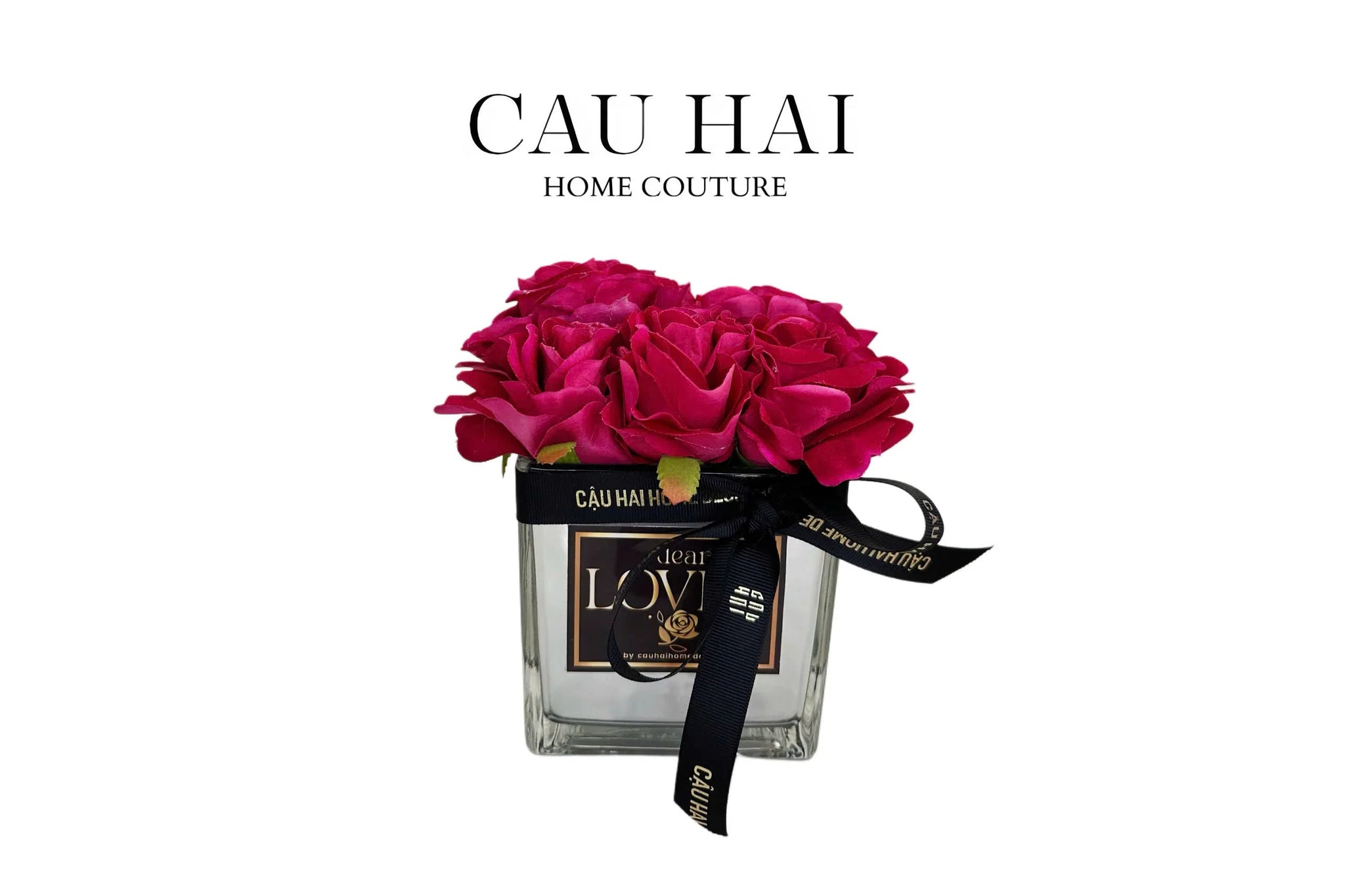 LỌ HOA HỒNG NHUNG MAGENTA VELVET DEAR LOVER - SILVER