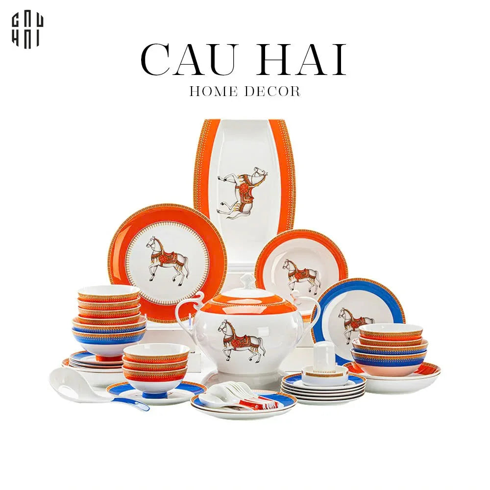 MAISON DE LUXE - SET CHÉN DĨA "LA CAVALIER ROYALE" - NEW EDITION 70PCS SS25