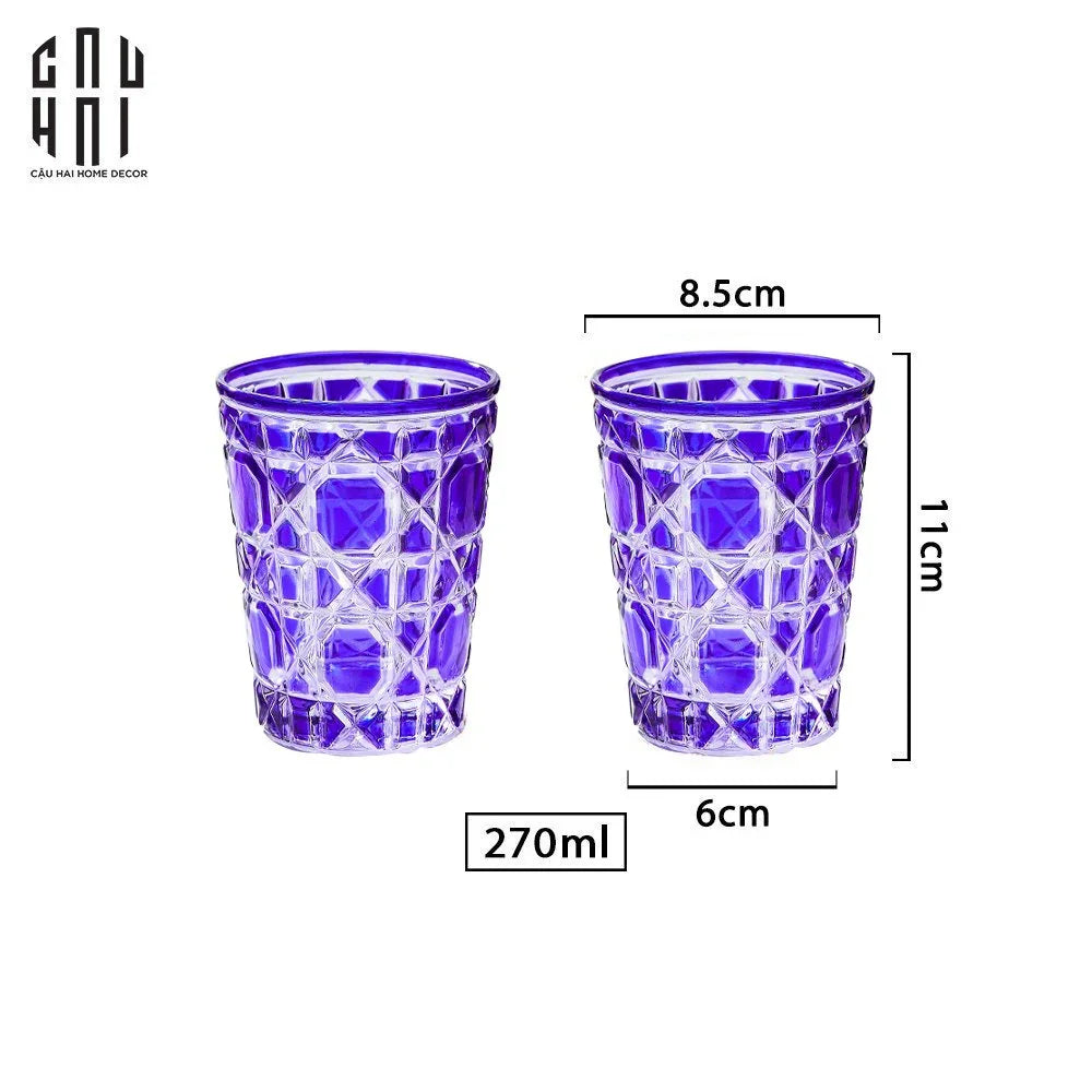 SET 2 LY D.O - AMETHYST COBALT 310ML-CẬU HAI HOME DECOR